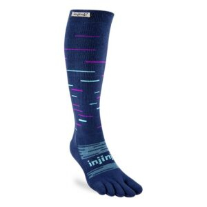 Injinji SNOW Over the Calf Running Toe Socks (Twilight)