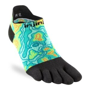 Injinji RUN Artist Designed No-Show Toe Socks (Hydro)