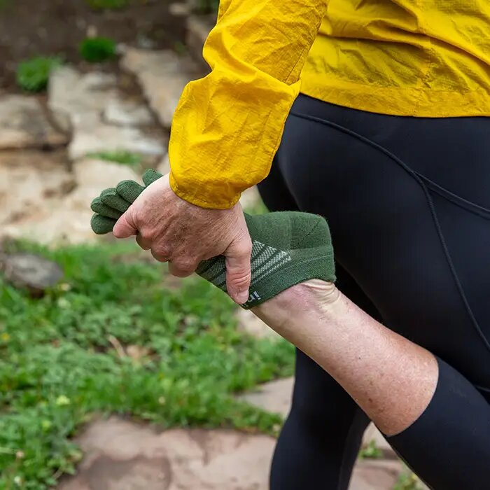 Injinji RUN Lightweight No-Show Wool Toe Socks (Forest)