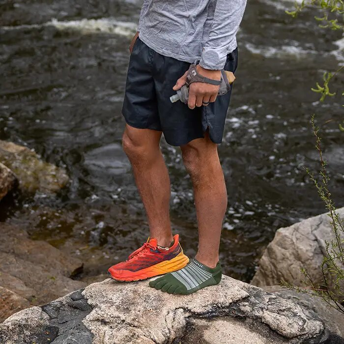 Injinji RUN Lightweight No-Show Wool Toe Socks (Forest)